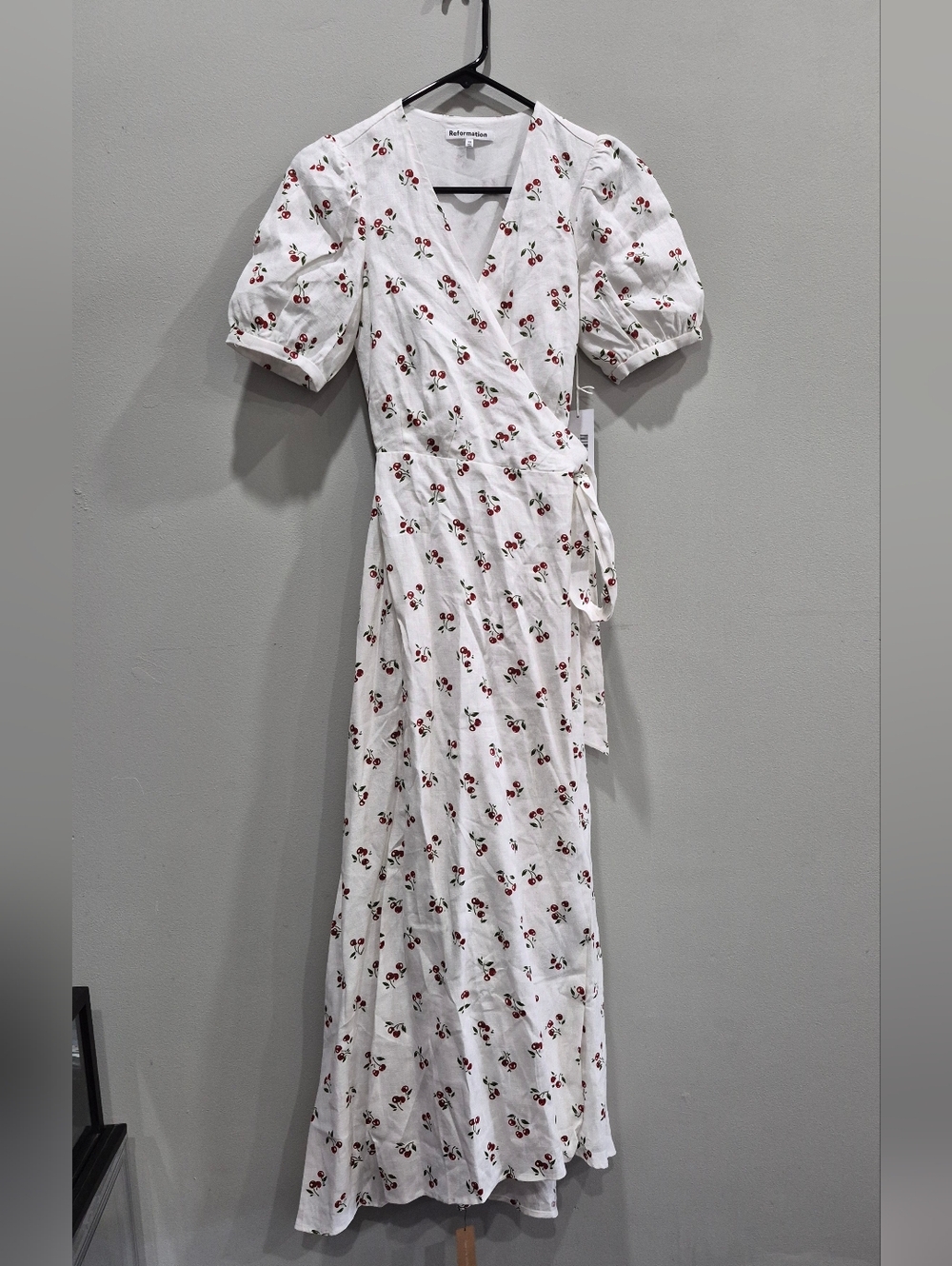 Reformation Weiss Linen Dress Cherry Pit - Picture 3 of 9